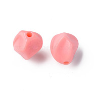 Opaque Acrylic Beads, Nuggets, Light Coral, 16.5x15x13.5mm, Hole: 2.5mm, about 340pcs/500g(MACR-S373-140-A08)