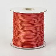 Eco-Friendly Korean Waxed Polyester Cord, Coral, 1.5mm, about 169.51~174.98 Yards(155~160m)/Roll(YC-P002-1.5mm-1160)