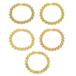 Rack Plating Brass Pave Cubic Zirconia Butterfly Link Bracelets for Women, Long-Lasting Plated, Real 18K Gold Plated, Mixed Color, 7-3/8 inch(18.6cm)(BJEW-B110-05G)