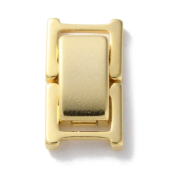 Brass Watch Band Clasps, Cadmium Free & Lead Free, Rectangle, Real 24K Gold Plated, 15x8.5x4mm