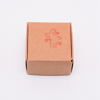 Resin Chapter, DIY Handmade Resin Soap Stamp Chapter,  Square, Heart Pattern, 22x23x23mm