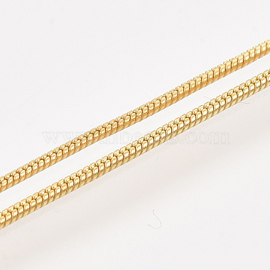 Brass Round Snake Chain Necklace Making(MAK-T006-11A-G)-3