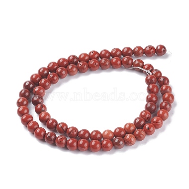 Chapelets de perles en jaspe rouge naturel(G-E375-6mm-03)-5