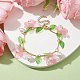 Acrylic Flower & Glass Pearl Charm Bracelets(BJEW-JB10054-02)-2