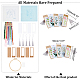 DIY Flower Pattern Paper Bookmark Embroidery Making Kits(DIY-WH0304-311)-2