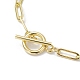 Golden 304 Stainless Steel Charm Bracelets with Brass Paperclip Chains(BJEW-JB10031-03)-4