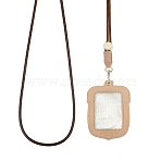 PU Leather ID Card Badge Holder, Fruit Theme, Acorn, 116x81x6.5mm(DIY-SZ0010-62D)
