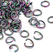 304 Stainless Steel Open Jump Rings, Rainbow Color, 24 Gauge, 3.5x0.5mm, Inner Diameter: 2.5mm(STAS-CJC0001-26A)