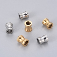 Stainless Steel Beads, Large Hole Column Beads, Mixed Color, 12x10mm, Hole: 6mm(STAS-M003-09)