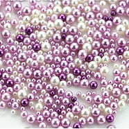 Opaque Resin Imitation Pearl Beads, No Hole, Round, Medium Purple, 2.5~5mm, about 500pcs/bag(RESI-TAC0004-23A)