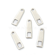 201 Stainless Steel Chain Tabs, Chain Extender Connectors, Stainless Steel Color, 10x3x0.5mm, Hole: 1.2mm and 1.7x2.4mm(STAS-G245-08)