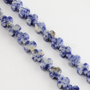 Natural Blue Spot Jasper Beads Strands, Greek Cross, Royal Blue, 8x8x4mm, Hole: 1mm, about 50pcs/strand, 16.9 inch(G-R182-10)