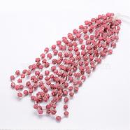 Natural Rhodonite Beads, Rose, 8x6~7mm, Hole: 1mm(G-O156-A-08)