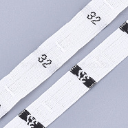 Clothing Size Labels(32), Garment Accessories, Size Tags, White, 12.5mm, about 10000pcs/bag(OCOR-S120D-16)