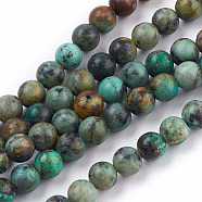 Natural African Turquoise(Jasper) Beads Strands, Round, 6mm, Hole: 1mm, about 60pcs/strand, 15.5 inch(X-TURQ-G037-6mm)
