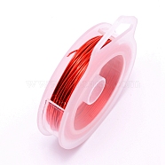 Copper Craft Wire, Camellia, 20 Gauge, 0.8mm, about 10m/roll(CWIR-WH0001-0.8mm-09)