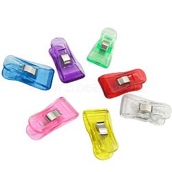 Plastic Sewing Clips, Mini Clamps, Quilting Clips, for Fabric Sewing Binding Crafting, Mixed Color, 3.7x2x1.3cm, 10pcs/set(PW-WG83246-01)