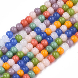 Opaque Glass Beads Strands, Rondelle, Mixed Color, 3x2.5mm, Hole: 0.7mm, about 137~142pcs/strand, 13.58 inch~14.17 inch(34.5cm~36cm)(X-GLAA-T006-10B)