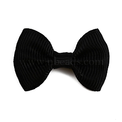 Cloth Bowknot Tie, Costume Accessories, Black, 23.5x36x5.5mm(AJEW-WH0289-10)