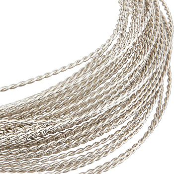 Twisted Round Cupronickel Wire, Raw(Unplated), 20 Gauge, 0.8mm, 7m/roll