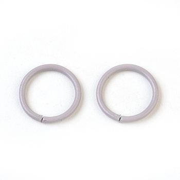 Iron Jump Rings, Open Jump Rings, Light Grey, 18 Gauge, 10x1mm, Inner Diameter: 8mm
