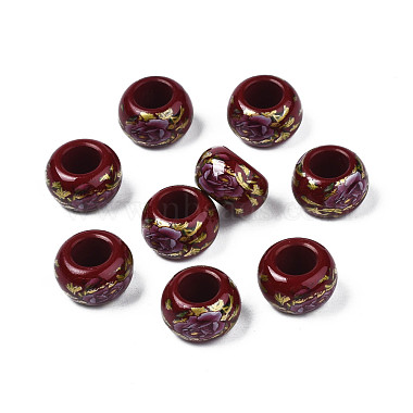 Dark Red Rondelle Acrylic Beads