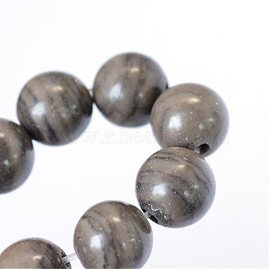 Natural Black Wood Lace Stone Round Bead Strands(X-G-E334-8mm-03)-4