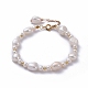 Natural Baroque Pearl Keshi Pearl Beaded Bracelets(BJEW-JB05266-01)-1