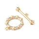 Brass Pave Clear Cubic Zirconia Toggle Clasps(KK-P234-87G)-3