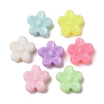 Plastic Beads, Flower, Mixed Color, 8.5x8.8x3.5mm, Hole: 1.7mm, about 3845pcs/500g(KY-Z003-09)