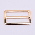 Zinc Alloy Buckles, for Strap Leathercraft Bag Belt, Rectangle, Light Gold, 27x45.5x3.5mm, Hole: 7.5x38mm(PALLOY-TAC0014-17LG-03)