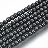 Non-magnetic Synthetic Hematite Beads Strands, Grade A, Round, 2mm, Hole: 0.5mm, about 150pcs/strand, 15.5 inch(G-Q892-2mm)
