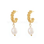 Pearl Hoop Earrings for Women(HD5033)