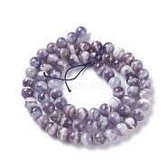 Natural Chevron Amethyst Beads Strands, Round, 6mm, Hole: 1mm, about 64~67pcs/strand, 15.3 inch~15.75 inch(39~40cm)(G-P428-04A-6mm)