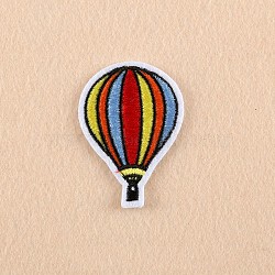 Computerized Embroidery Cloth Iron on/Sew on Patches, Costume Accessories, Appliques, Hot air balloon, Colorful, 55x40mm(DIY-F038-E07)