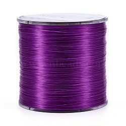 Flat Elastic Crystal String, Elastic Beading Thread, for Stretch Bracelet Making, Purple, 0.5mm, about 328.08 yards(300m)/roll(EW-J001-0.5mm-14)