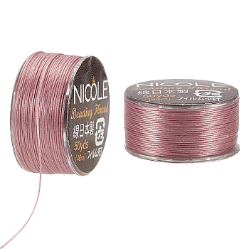 Nylon Beading Thread, Seed Bead Thread, Nylon String for Jewelry Beading Bracelets Making, Lilac, 0.1mm, about 50.31 Yards(46m)/Roll