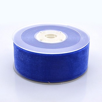 Polyester Velvet Ribbon for Gift Packing and Festival Decoration, Royal Blue, 1-1/2 inch(38mm), about 20yards/roll(18.29m/roll)