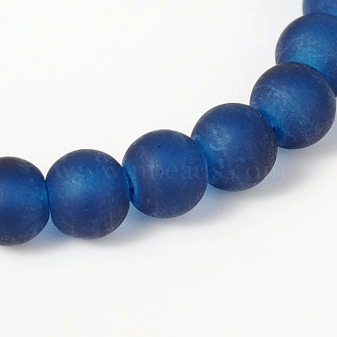 Stretchy Frosted Glass Beads Kids Bracelets for Children's Day(BJEW-JB01768-04)-2