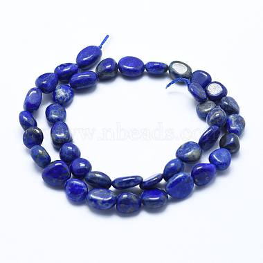 Chapelets de perles en lapis-lazuli naturel(G-E483-64)-2