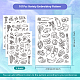 4 Sheets 11.6x8.2 Inch Stick and Stitch Embroidery Patterns(DIY-WH0455-051)-2
