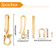 Elite U-Shaped Brass Key Hook Shanckle Clasps(KK-PH0004-97A)-4