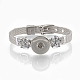 Alloy Rhinestone Snap Cord Bracelet Making(BJEW-S136-07)-1