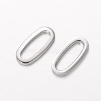 Tarnish Resistant Oval 304 Stainless Steel Link Rings, Stainless Steel Color, 16x7.5x1mm, Inner Diameter: 4x13mm(STAS-I045-42)