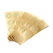 Self Adhesive Gold Foil Embossed Stickers, Medal Decoration Sticker, Mixed Pattern, Gold, 223x57mm, Sticker: 49.5x50mm, 4pcs/sheet(DIY-XCP0002-15B)