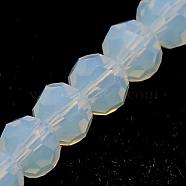 Glass Bead Strands, Faceted, Rondelle, Clear, 3x2.5~3mm, Hole: 1mm(GLAA-F001-3x2mm-23)