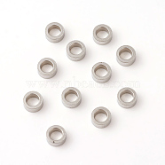 201 Stainless Steel Linking Rings, Ring, Stainless Steel Color, 5x2mm, Inner Diameter: 3mm(STAS-F192-009P-03)