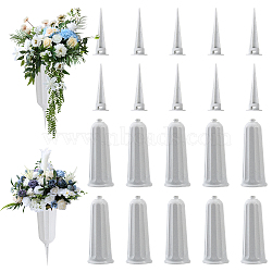 Resin Grave Vase, Memorial Floral Vase, Cemetery Cone Flower Holder, Light Grey, 76x251mm, Inner Diameter: 61mm(AJEW-WH0038-73)