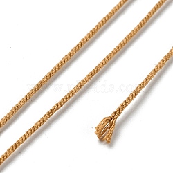 Polyester Twisted Cord, Round, for DIY Jewelry Making, Goldenrod, 1.2mm, about 38.28 Yards(35m)/Roll(OCOR-G015-01B-34)