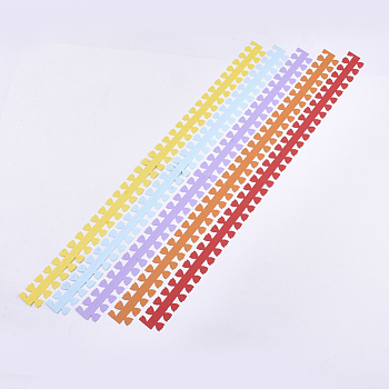 DIY Flower Paper Quilling Strips, DIY Origami Paper Hand Craft, Mixed Color, 495x31mm, 5colors/bag